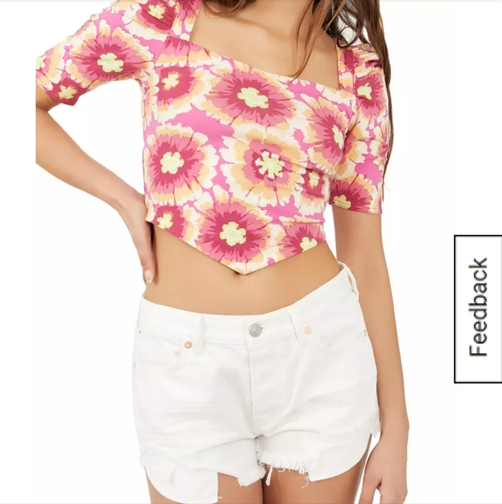 Free People Floral Cotton Top - Picture 5 of 11